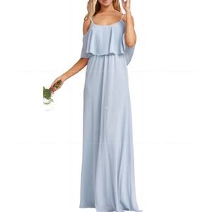 Show Me Your MuMu Caitlin Ruffle Maxi Dress S NWT